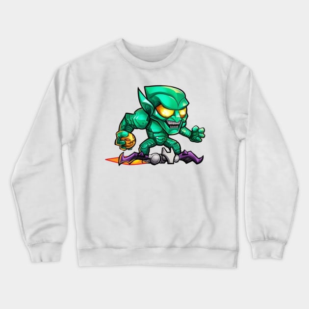 green goblin Crewneck Sweatshirt by mprokolo corgi